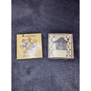 Vintage Sterling Silver Save The Children House Brooch Pin Metal With Box